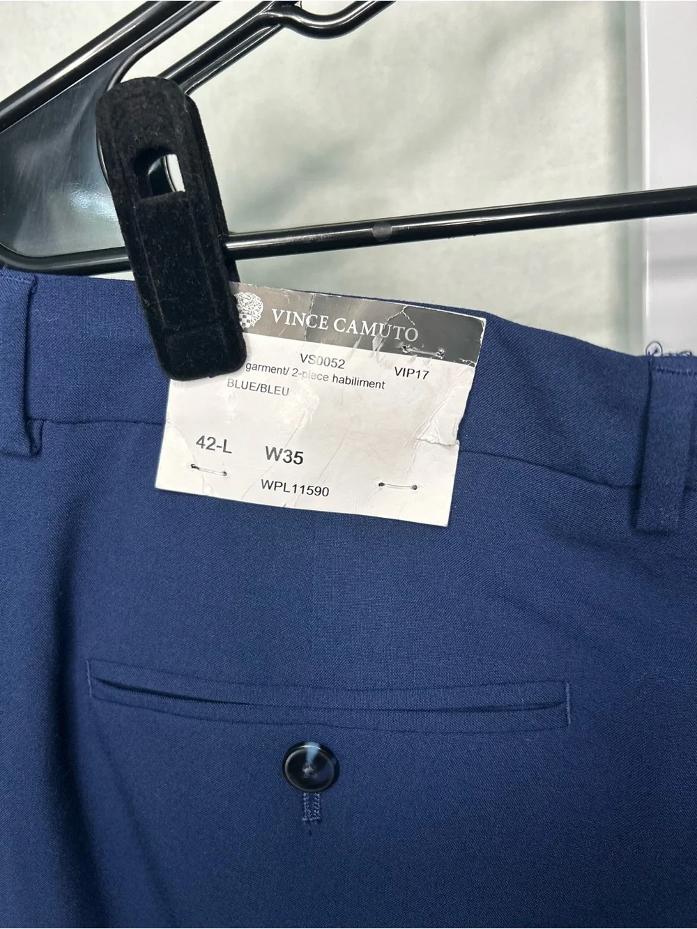 Vince Camuto Navy Blue Tailored Dress Pants Trousers Men’s New With Tags